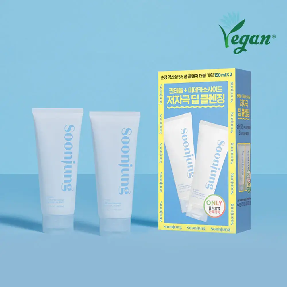 [단독기획] 에뛰드 순정 약산성 5.5 폼클렌저 1+1 기획 (150ml+150ml)